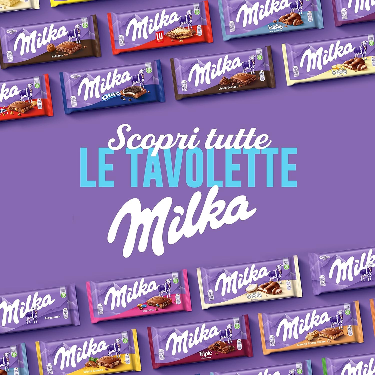 Milka au chocolat | Sandwich à la barre de chocolat | Barres de chocolat Milka | 90 ml au total