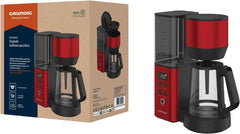Machine à expresso numérique avec filtre GRUNDIG KM8440, rouge, 1000 W, 1,25 litres