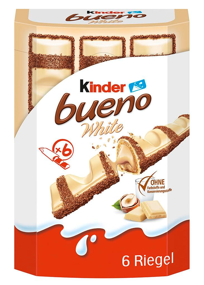 Kinder Bueno Mini - Gaufrettes croquantes au chocolat, crème de lait et noisettes et chocolat au lait fin - Friandises de carnaval - 1 sachet de mini barres emballées individuellement (1 x 108 g)