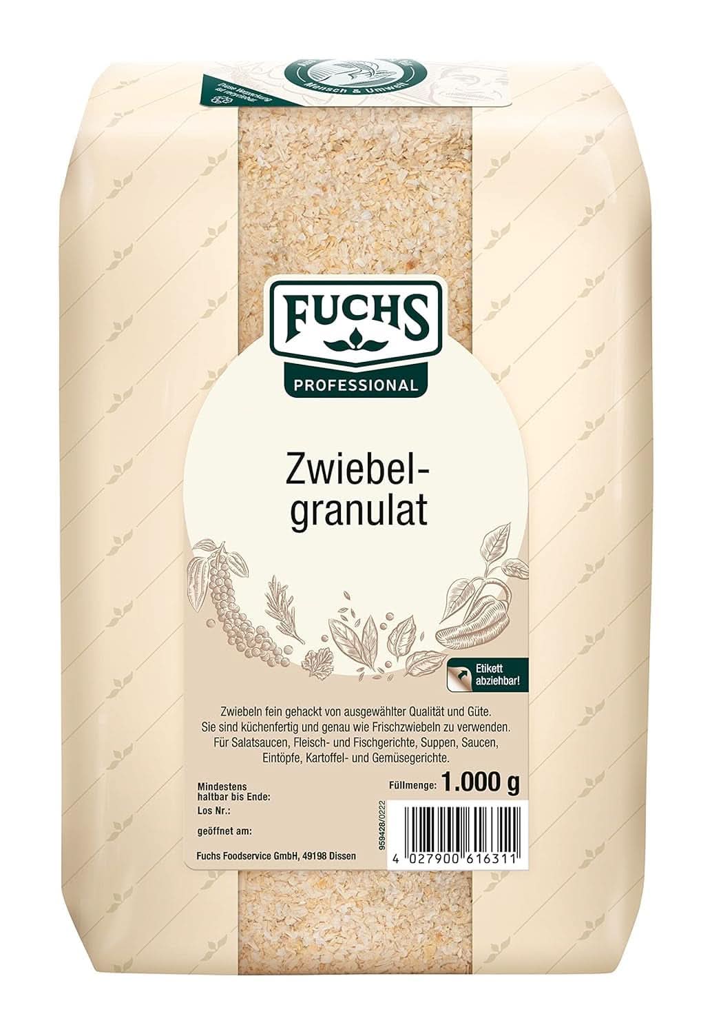 Fuchs Professional granulés d'oignons, 1 Kg Épices Naty Shop