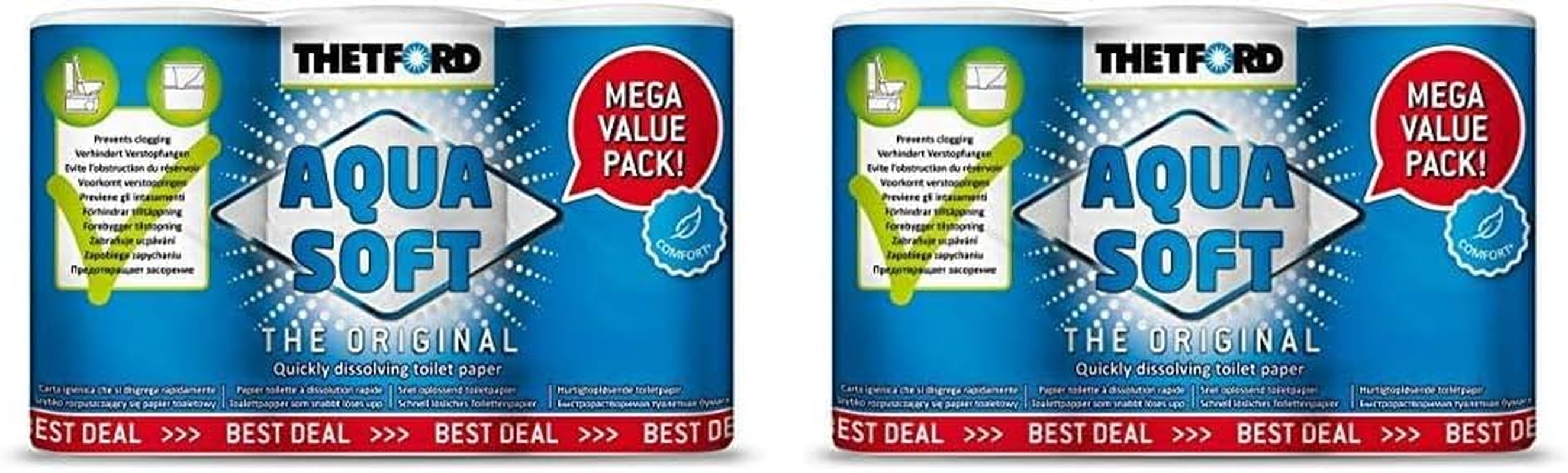 Papier toilette Aqua doux papier toilette Portable 4 rouleaux/bouteilles toilettes de Camping papier toilette de Camping en plein air