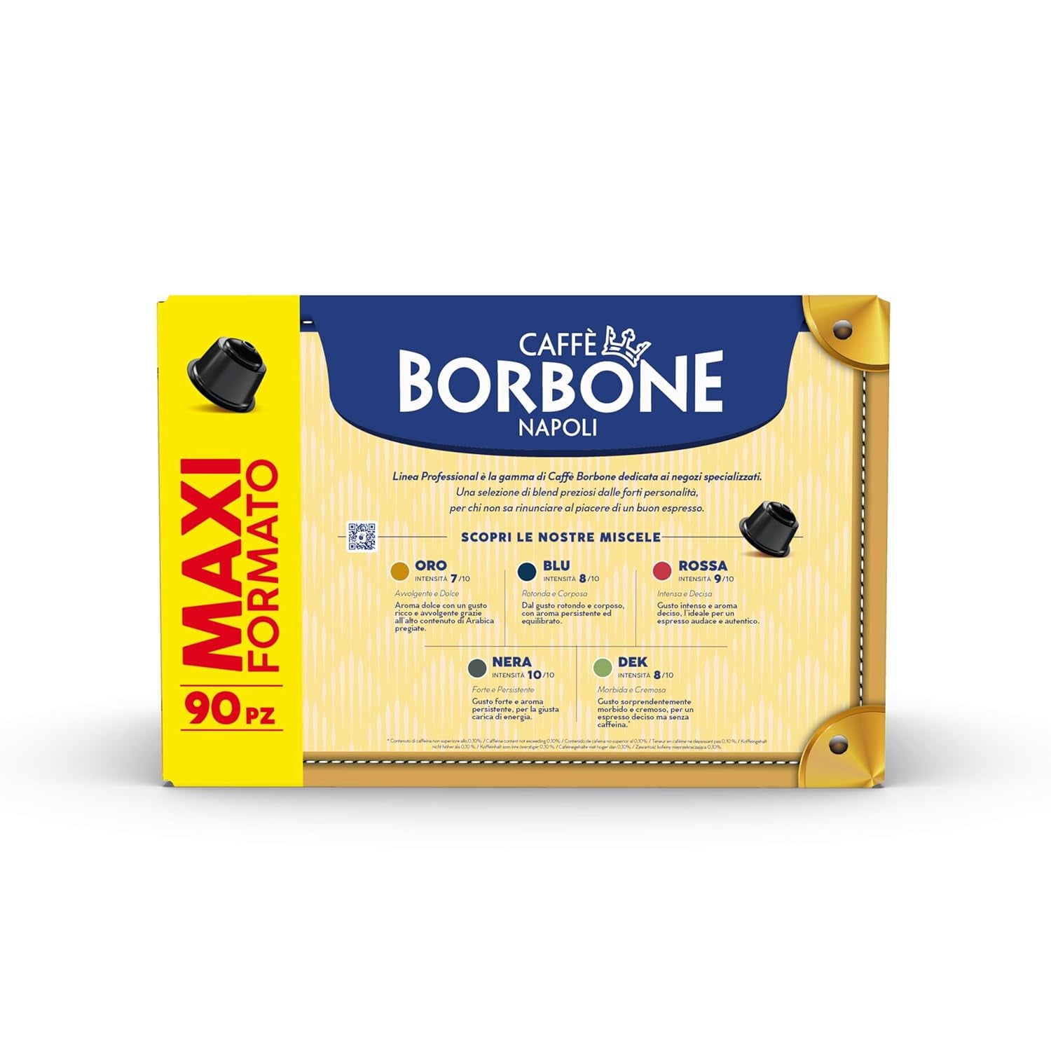 Caffè Borbone Blue Kaffeemischung - 90 Kapseln - Compatible avec Kaffeemaschinen der Marke Nescafè®* Dolce Gusto®*