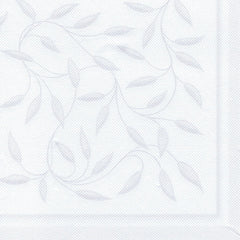 Papstar, 50 serviettes "Collection ROYAL" pli 1/4 40 Cm X 40 Cm Blanc "Nouvelle Méditerranée", #11652
