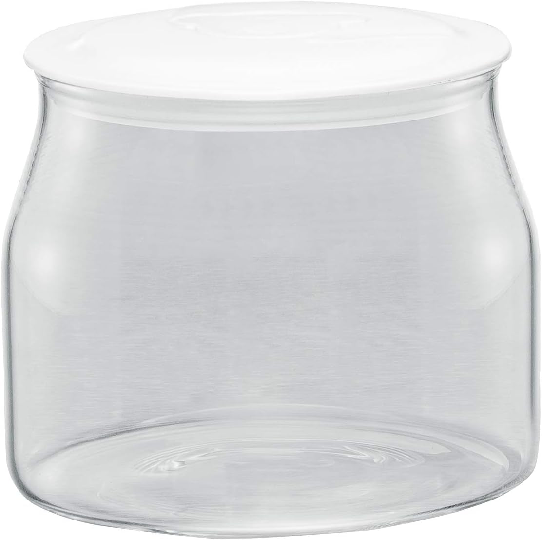 Rommelsbacher JG 1 Pot de Rechange pour Machine à Yaourt et Fromage à la Crème JG 80-1,2 Litre avec Couvercle (Lot de 2) Naty Shop Boîtes de Conservation Alimentaires Transparent/Blanc 1 pièce (Lot de 1)