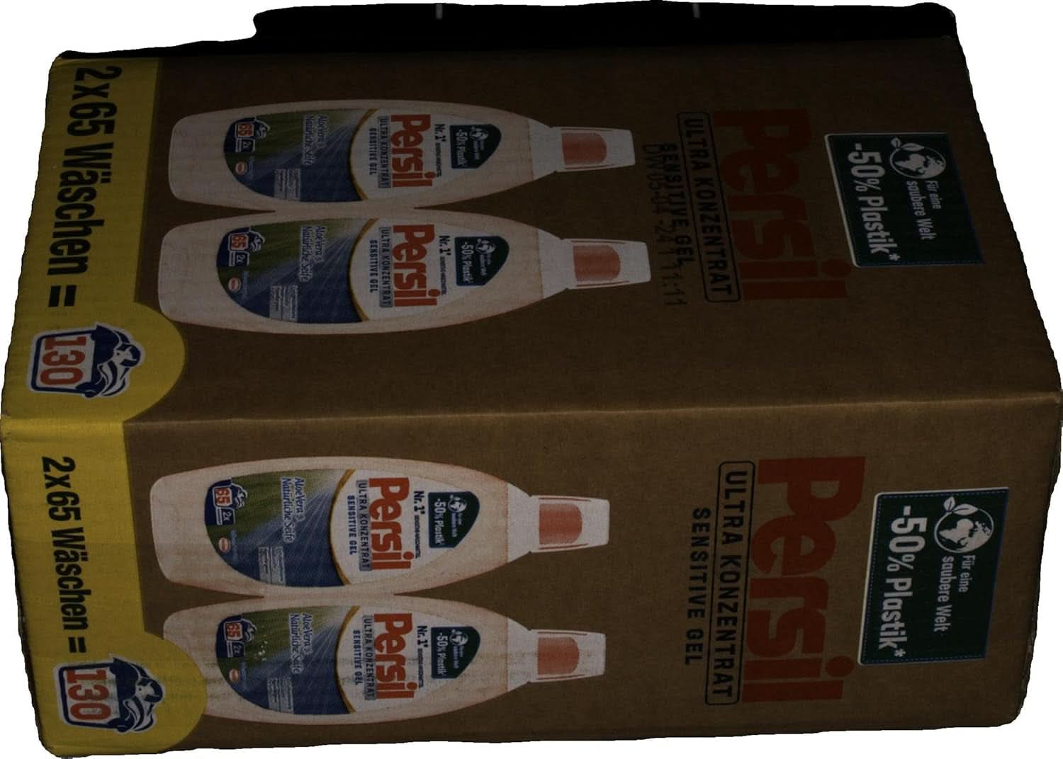 Persil Ultra Concentrate Sensitive Gel (130 lavages), Lessive liquide pour allergies et bébés dans un flacon plus petit pour moins de plastique, Élimine les taches difficiles, Testés dermatologiquement Détergents à lessive Naty Shop