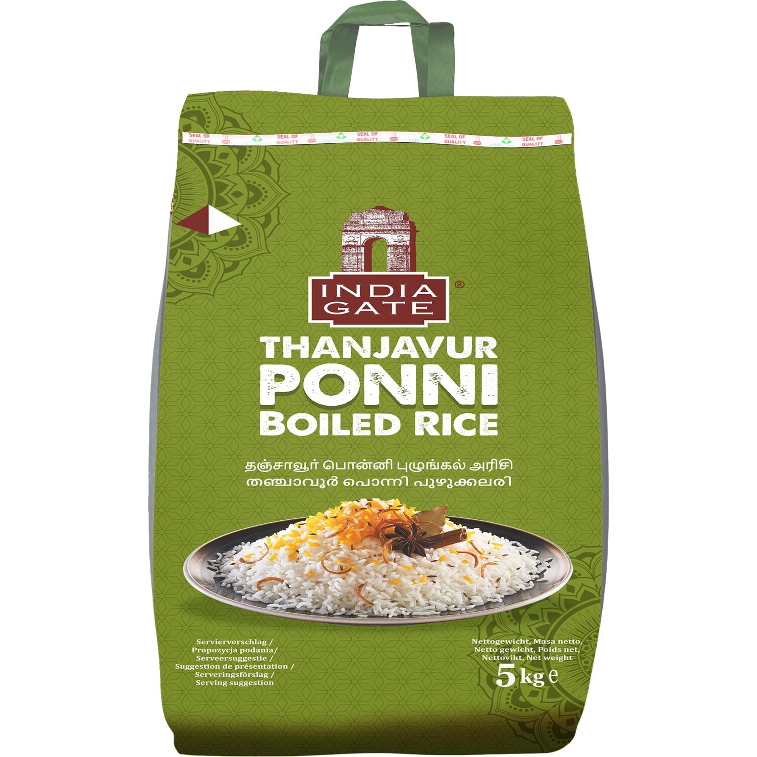 INDIA GATE Premium Basmati Rice – Riz fin à grains longs, aromatique, d'Inde, à grains longs fins (1 x 5 kg)
