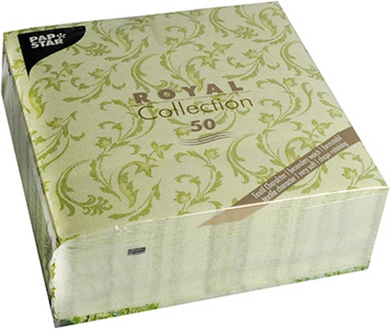 Papstar, 50 șervețele "ROYAL Collection" 1/4-fold 40 Cm X 40 Cm Fuchsia "Damascato", #85002