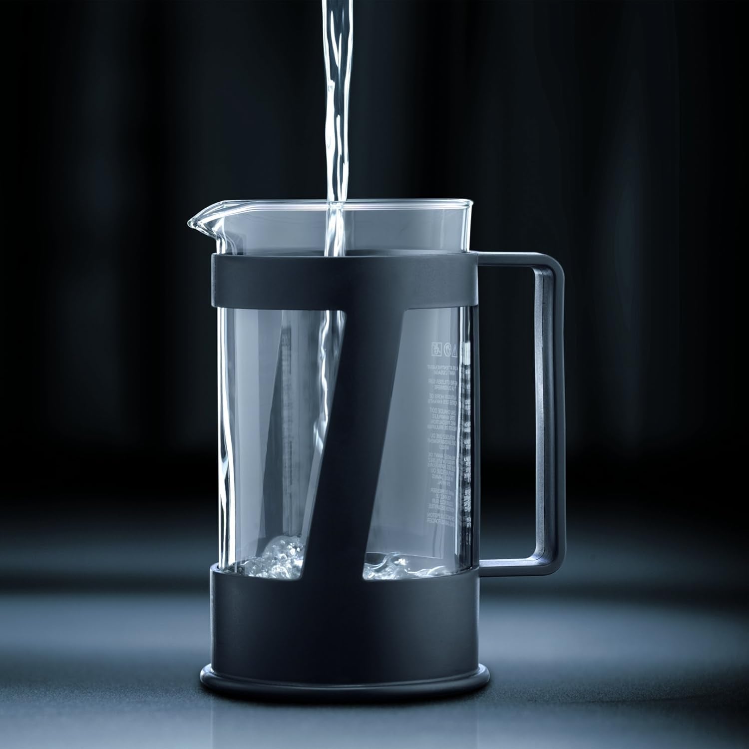 Cafetière Bodum CREMA (système French Press, filtre permanent inox, bouchon de sécurité, 0,5 litre) noire