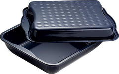 Dr. Oetker Maxi-Bräter Mit Deckel BACK-IDEE KREATIV, Brat- Und Auflaufform Aus Hochwertigem Stahlblech Mit Emaillierung, Eckige Form, Schnitt- Und Kratzfest - Spülmaschinengeeignet in Schwarz Moules et plaques pour la pâtisserie Naty Shop