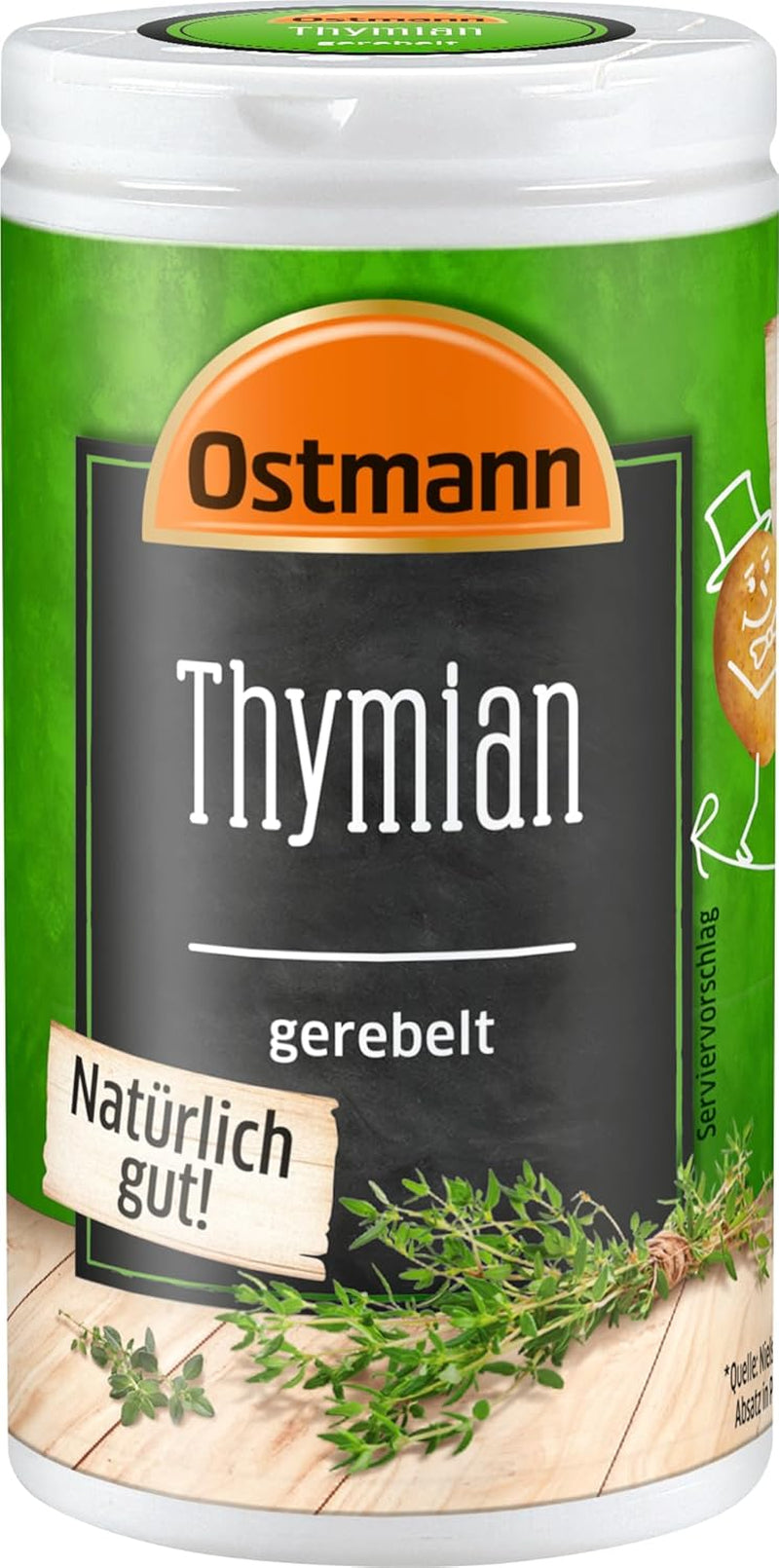 Ostmann Thym Gerebelt 15 g Thym-Gewürz für viele Fleisch-, Fisch-, Pilz-, und Gemüsegerichte der Mediterranen Küche, Quantité: 1 Stück