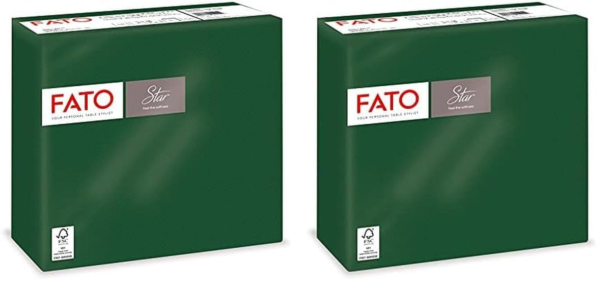 - Mouchoirs en papier jetables douceur et douceur, paquet de 40 mouchoirs taille 38 x 38, 4 plis, 2 épaisseurs, vert forêt, papier 100 % pure cellulose certifié Fsc (paquet de 2)