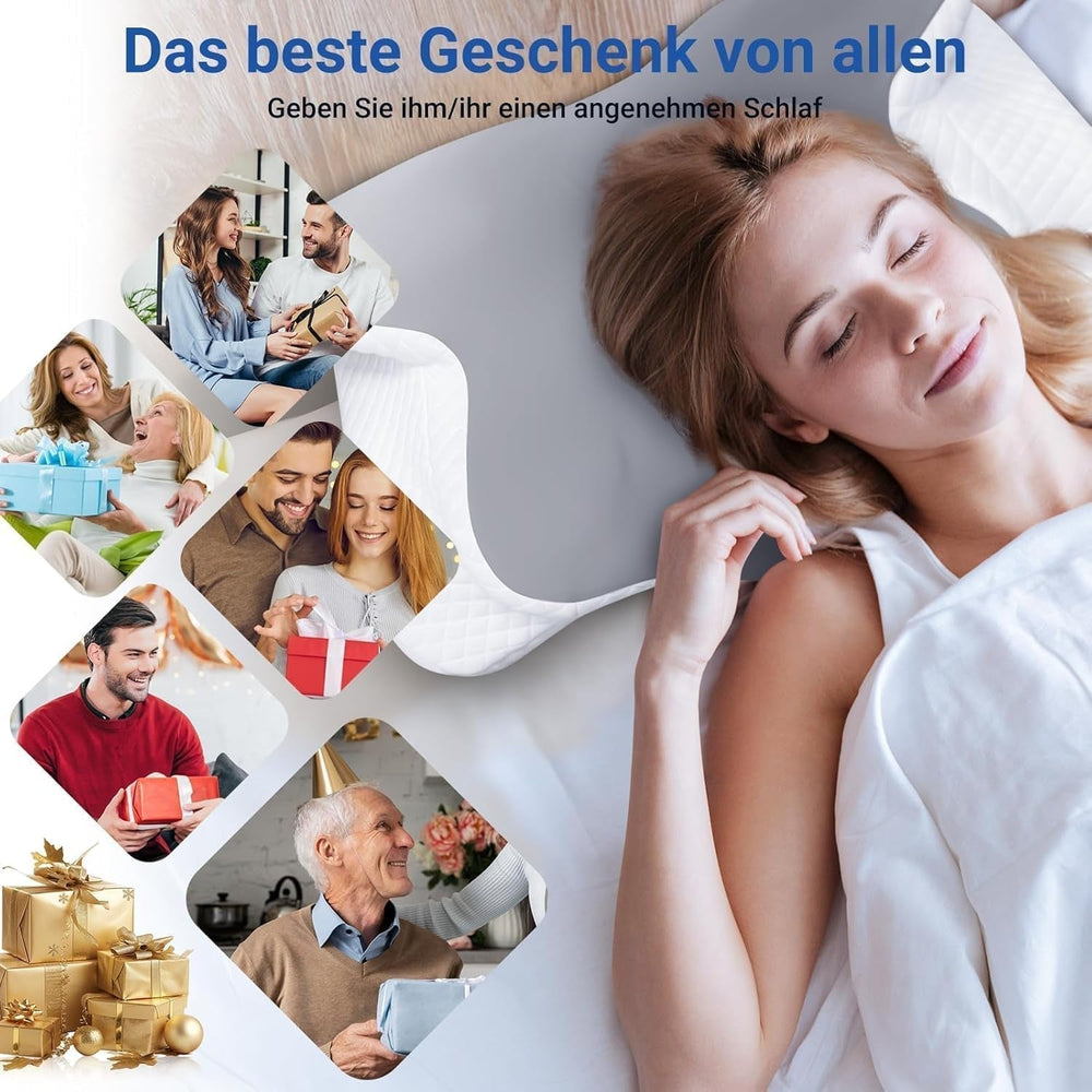 Oreiller orthopédique ergonomique en mousse à mémoire de forme Hothands Oreiller de soulagement des douleurs abdominales sur le côté du dos Améliore la qualité du sommeil 62X41X13 / 11Cm Oreillers orthopédiques cervicaux Naty Shop