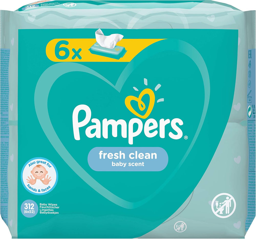 Pampers 81688049 Lingettes pour bébé Fresh Clean, blanches
