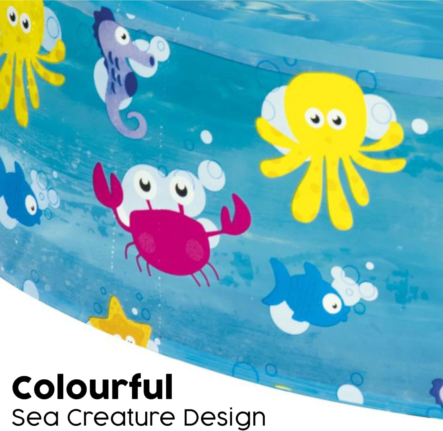 Piscine pour enfants Bestway FillN Fun, Sparking Sea, 122 x 25 cm, BW55028, Multicolore, 122 x 122 x 25 cm