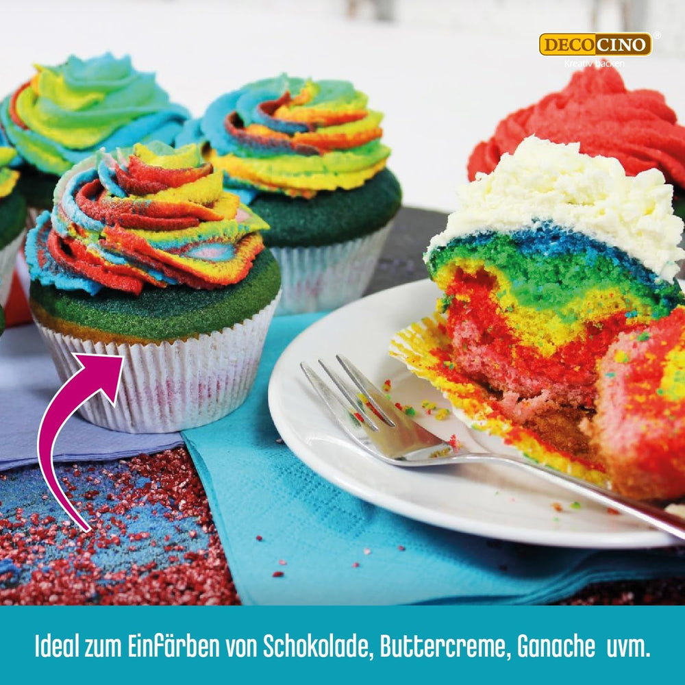 DECOCINO Pâte colorante liposoluble Rouge - 15 g - Colorant alimentaire à base d'huile, idéal pour colorer le chocolat, la crème au beurre, le fondant ou la pâte à biscuits (Pack de 3)