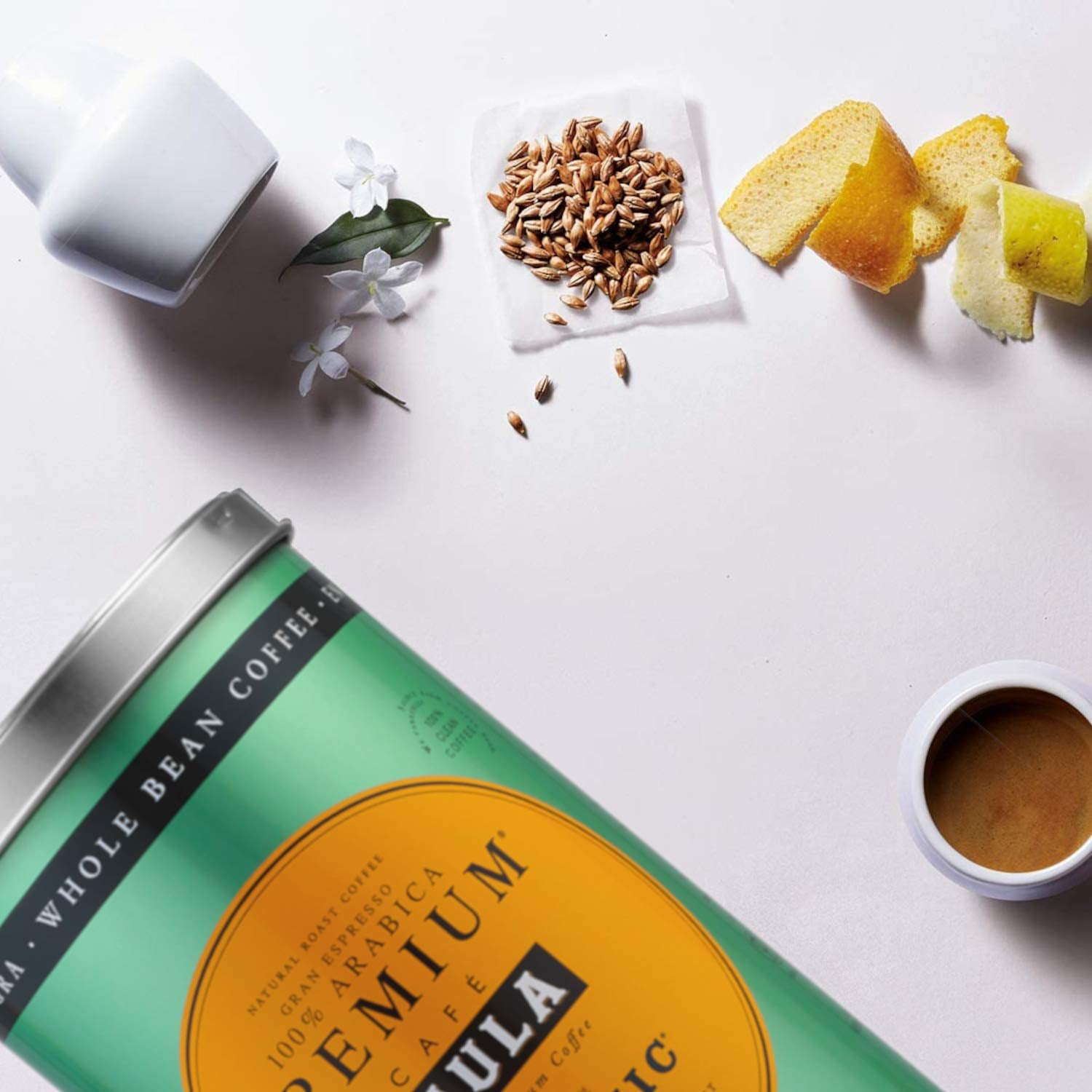 Café en grains premium Saula, pack de 2 boîtes x 500g. 100% Arabica biologique