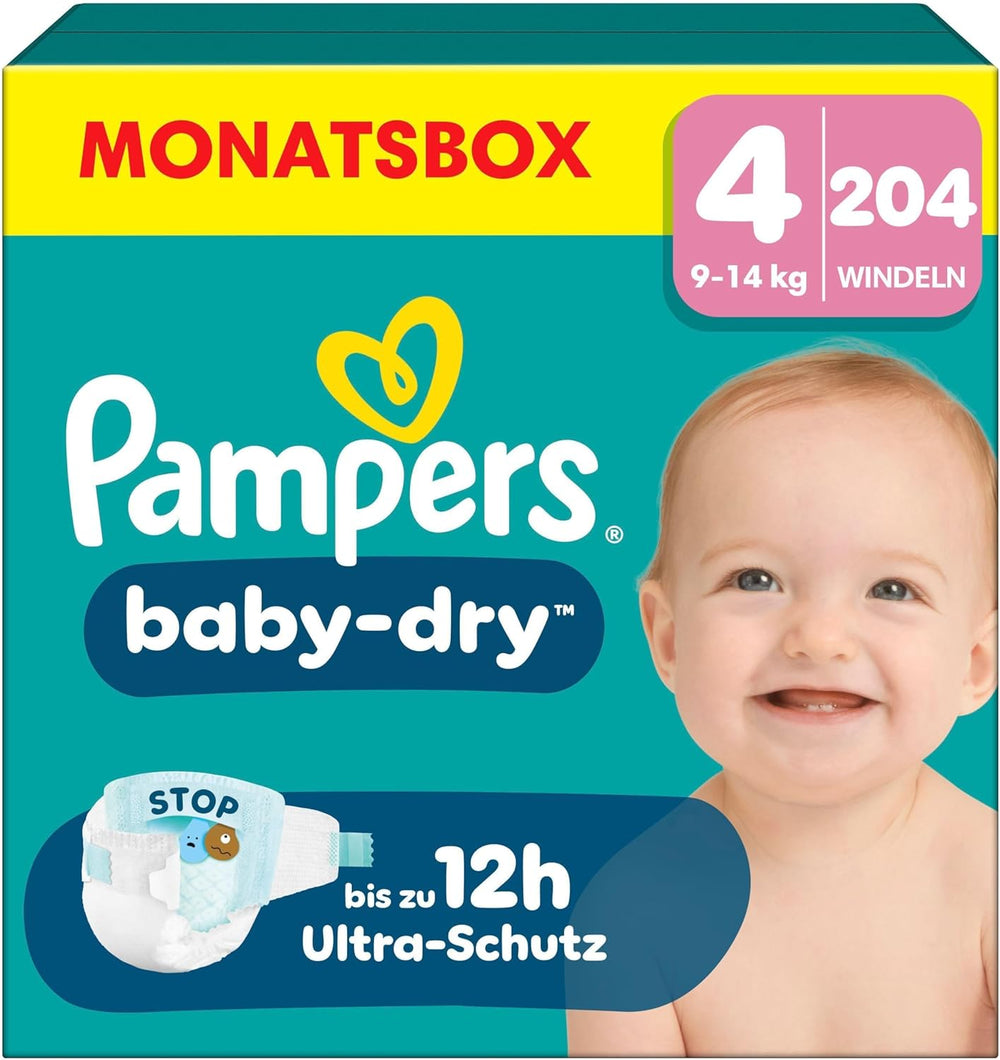 Couches Pampers Baby-Dry taille 5, 174 couches, 11 kg - 16 kg, jusqu'à 100 % de protection contre les fuites et confort toute la nuit