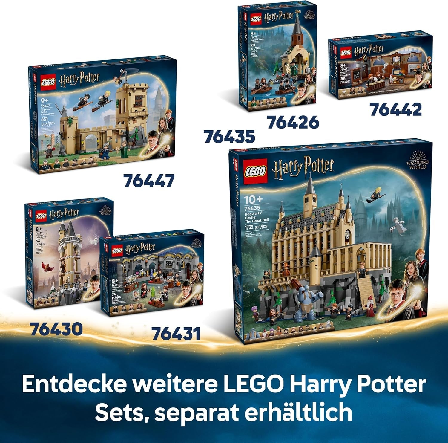 LEGO Harry Potter Abenteuer mit dem Fahrenden Ritter - Spielzeug aus der Zauberwelt mit 5 Minifiguren und Zubehör mit Zauberstäbe – Geschenk für Mädchen und Jungen ab 8 Jahren – 76446