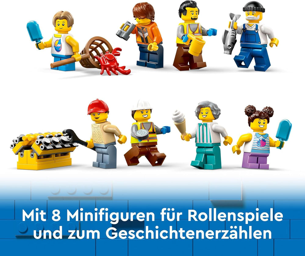 Port LEGO City avec cargo, jouet de construction pour garçons et filles à partir de 8 ans, idée cadeau pour enfants, grue à conteneurs, bateau jouet et 8 figurines 60422 Jeux de construction Besuche den LEGO-Store