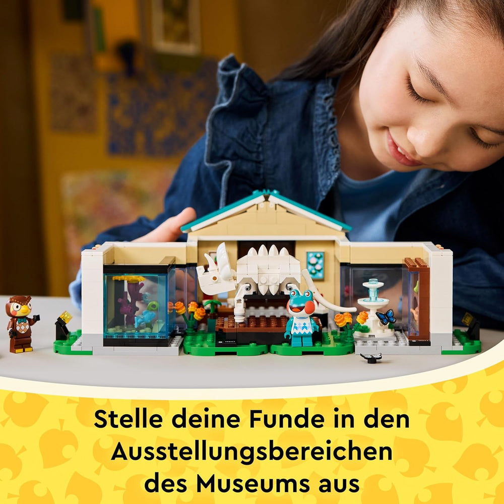 LEGO Animal Crossing - Ensemble de musées d'Eugens - Ensemble de jeux interactifs avec figurines d'Eugen et Liliane, fossiles de dinosaures et accessoires - Jouets de jeu pour filles et jeunes à partir de 7 ans - 77056