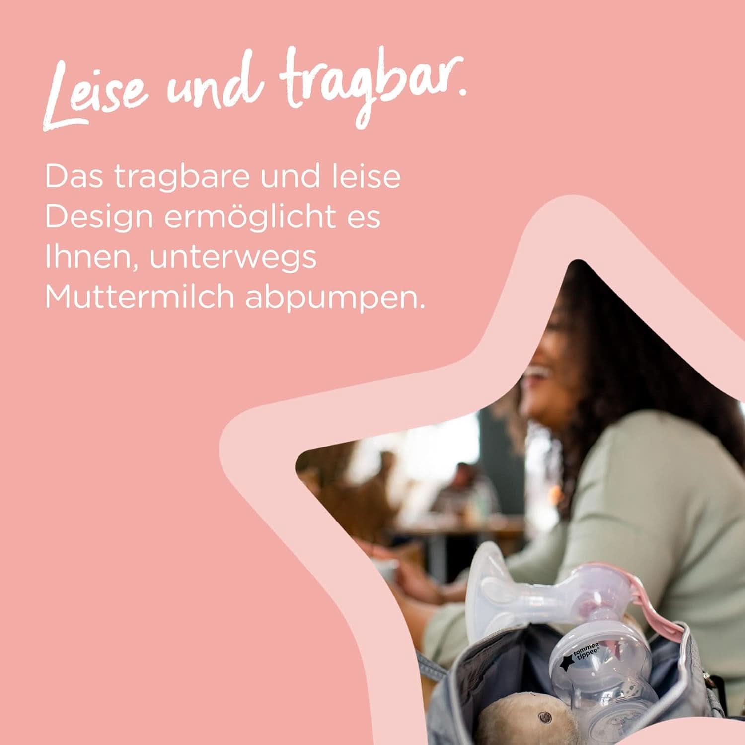 Tommee Tippee Made for Me Manuelle Einzel-Milchpumpe, Starke Saugkraft, Ergonomischer Griff, Tragbare Und Leise Milchpumpe, Samt Babyflasche Accessoires Alimentation et allaitement Bebe Naty Shop