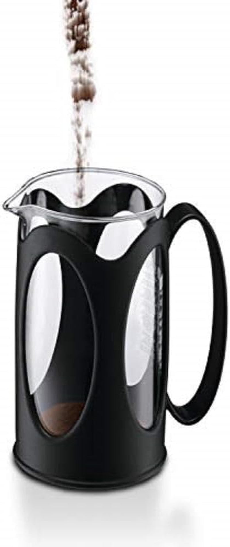 Cafetière Bodum Kenya - 1L / 8 tasses - Presse française manuelle en verre borosilicate et acier inoxydable - Passe au lave-vaisselle - Fabriquée au Portugal
