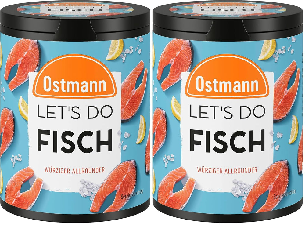 Ostmann Gewürze - Faisons du poisson polyvalent | Gewürzsalz pour Bratfisch, Flammlachs et Meeresfrüchte | Würziger Allrounder à la moutarde, au citron et à l'aneth | 85 g dans une barre de recyclage Metalldose