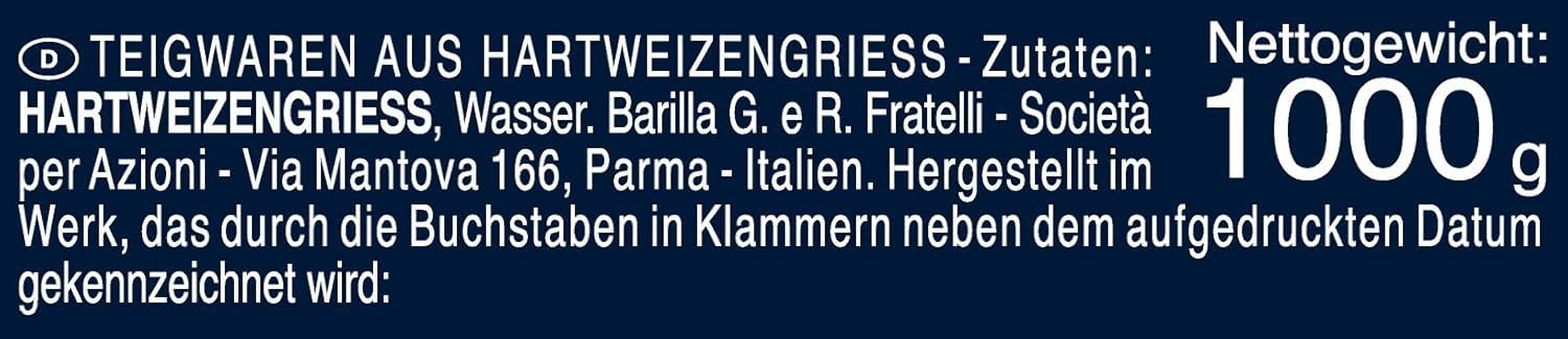 Barilla Selezione Oro Chef Orecchiette Pugliesi, paquet de 9 (9 x 1kg)
