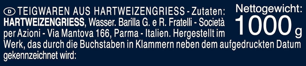 Barilla Selezione Oro Chef Spaghettini n. 3, paquet de 12 (12 x 1kg)