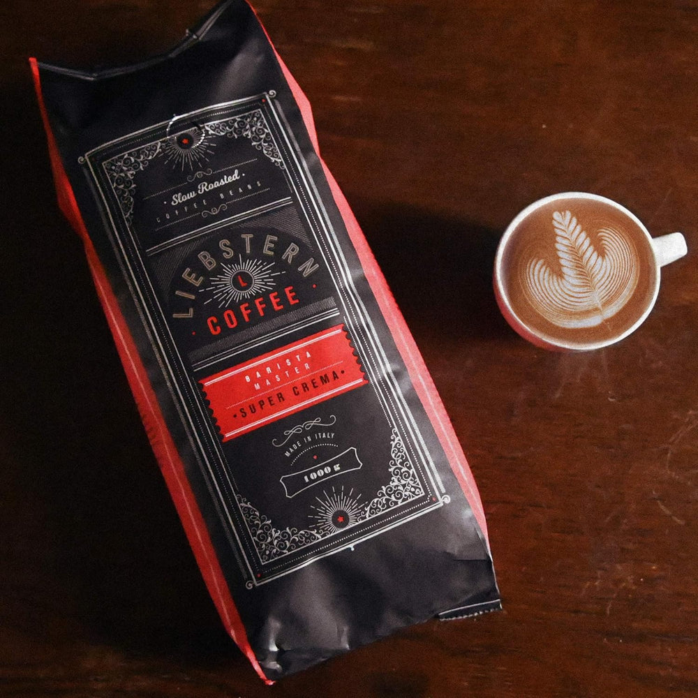 NOUVEAU | CAFÉ LIEBSTERN | Café en grains 1kg | SUPER CRÈME | Café à très faible acidité | Les meilleurs grains d'espresso pour machines entièrement automatiques | Torréfaction moyenne avec beaucoup de saveur