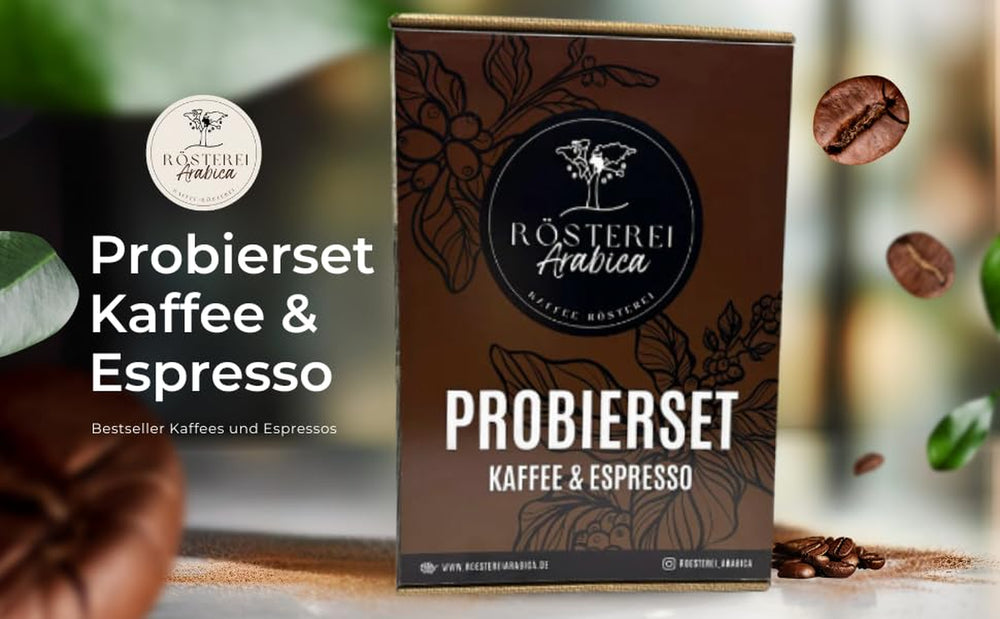 Ensemble Probierset Café et Expresso | Ganze Bohne ou Gemahlen – 6 sortes de café et expresso | Aromatisch & Vollmundig Perfekt zum Testen ou als Geschenk