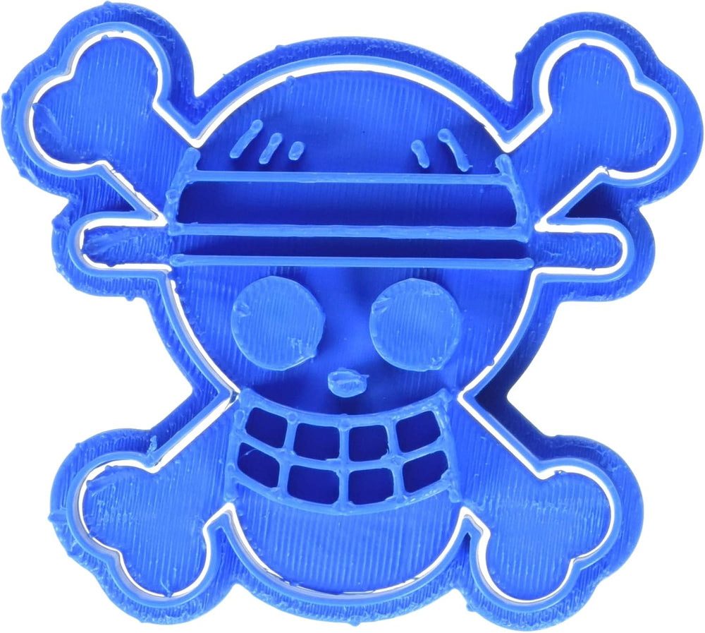 Boîte à biscuits monobloc, plastique, bleu, 8 x 7 x 1,5 cm