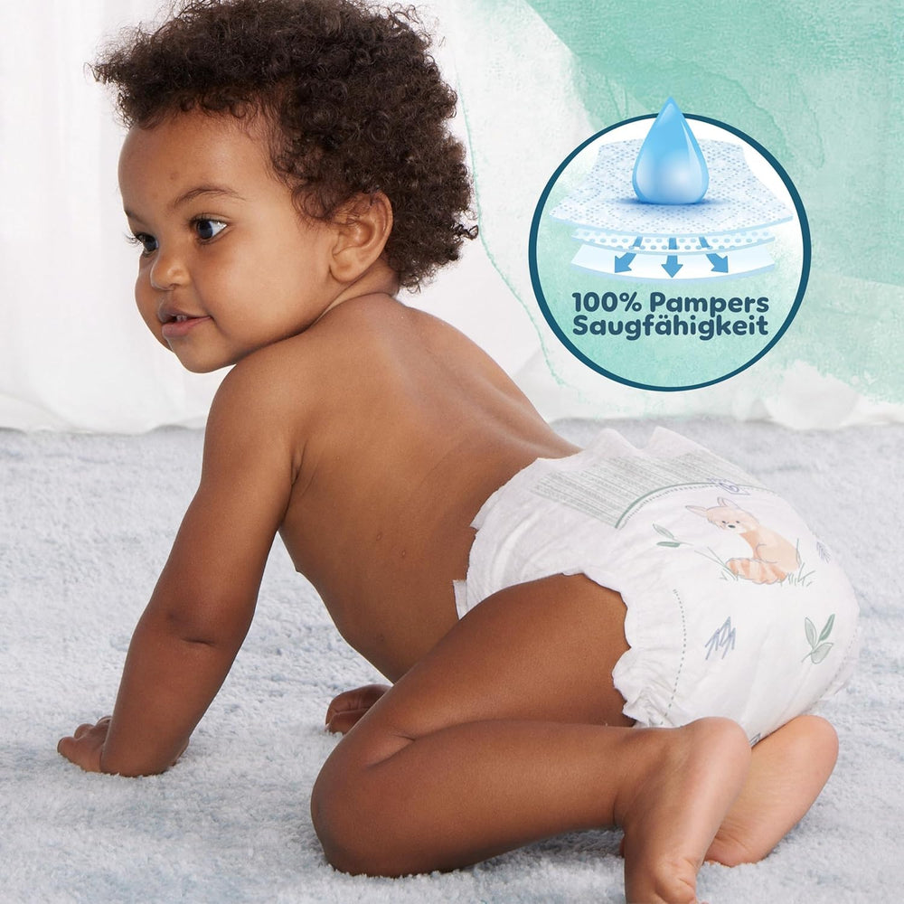 Couches Pampers Harmony taille 4, 174 couches, 9 kg-14 kg, protection douce de la peau avec protection 100 % Pampers