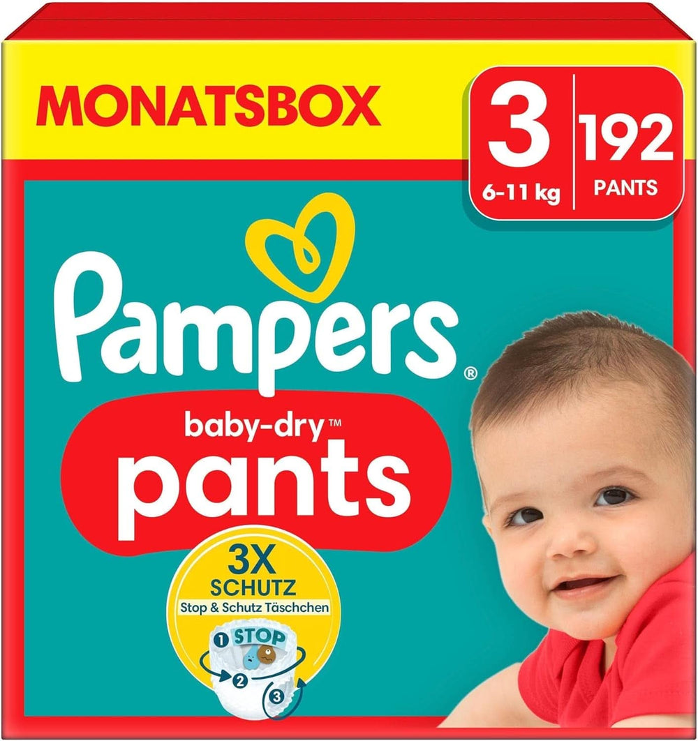 Pampers Windeln Pants Größe 5 Baby-Dry, 160 Windeln, 12Kg-17Kg, 360° Fit Hilft, Auslaufen Zu Verhindern Mother and Child Naty Shop 3 (192 pcs) Nouveau