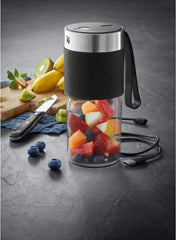 WMF Küchenminis Mix on the Go 300 ml, mini mixeur à emporter, mixeur USB Smoothie Maker, mixeur personnel aufladbarer, mixeur portable pour smoothies, shakes Kitchen Naty Shop