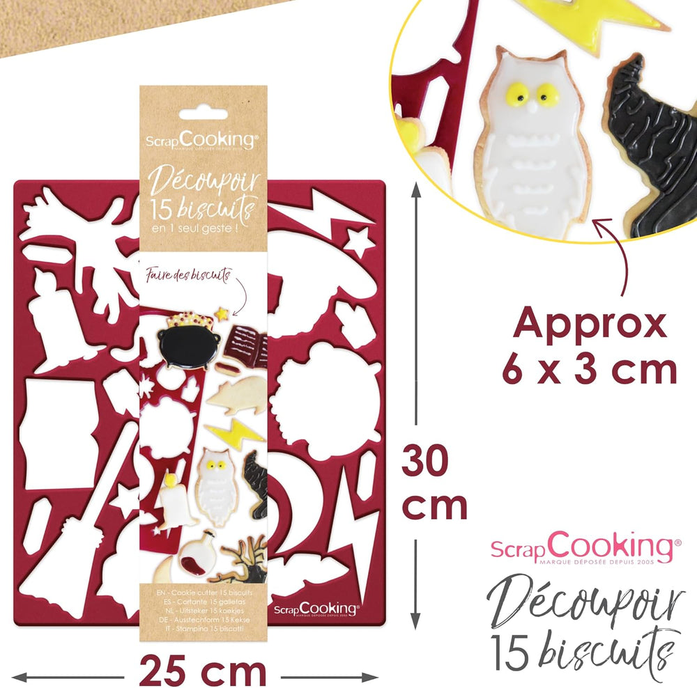 USTENSILES DE CUISINE - Emporte-pièce, Sorcier - Plaque à pâtisserie avec emporte-pièces, sablés, décors 2066