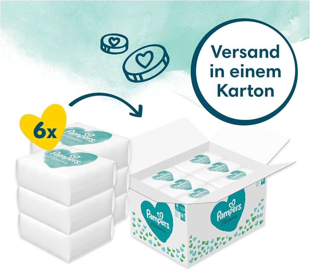 Pampers Scutece pentru copii mărimea 4 (9-14 kg) Harmony, 174 buc Mama si Copilul Naty Shop