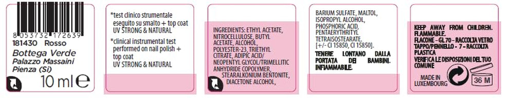 Vernis à ongles 10ml, rouge, dure 7 jours