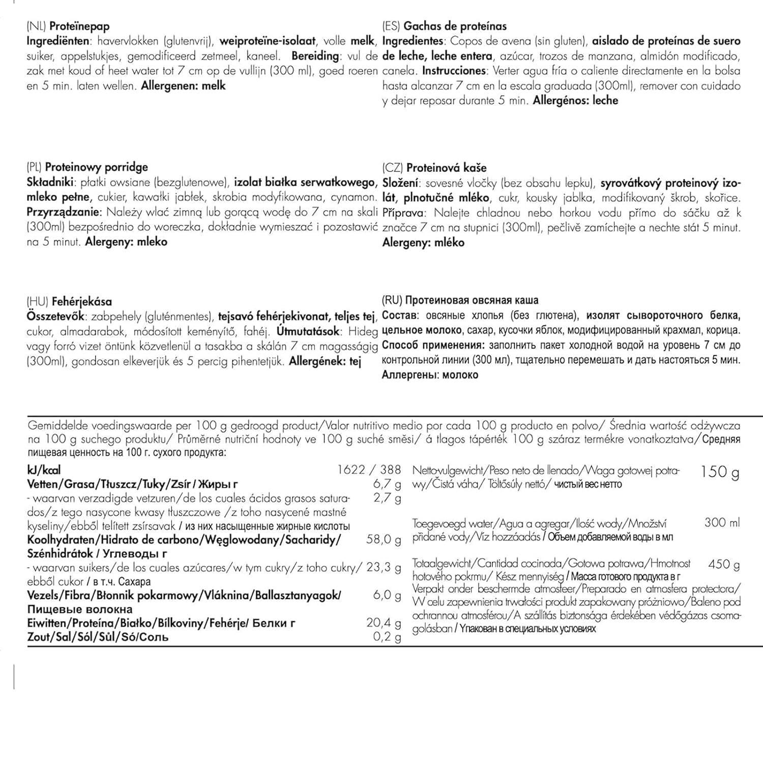 Trek'n Eat Protein Porridge – Petit-déjeuner riche en protéines pour l'extérieur | Table lyophilisée pour le camping, la randonnée et les expéditions | Garnissant, rapide à préparer, idéal pour voyager