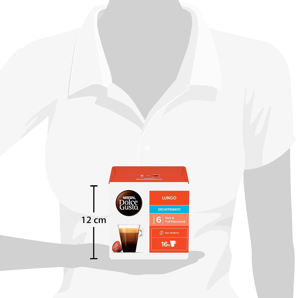 NESCAFÉ DOLCE GUSTO Lungo Decaffeinato Capsules de café paquet de 3 (3 x 16 capsules)