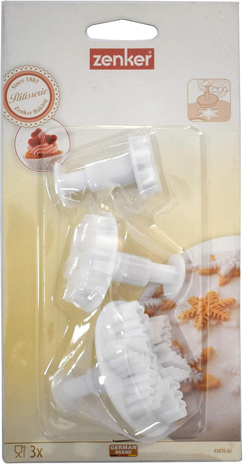 Zenker 43076 boîtes à biscuits flocon de neige 3,5 x 7 cm