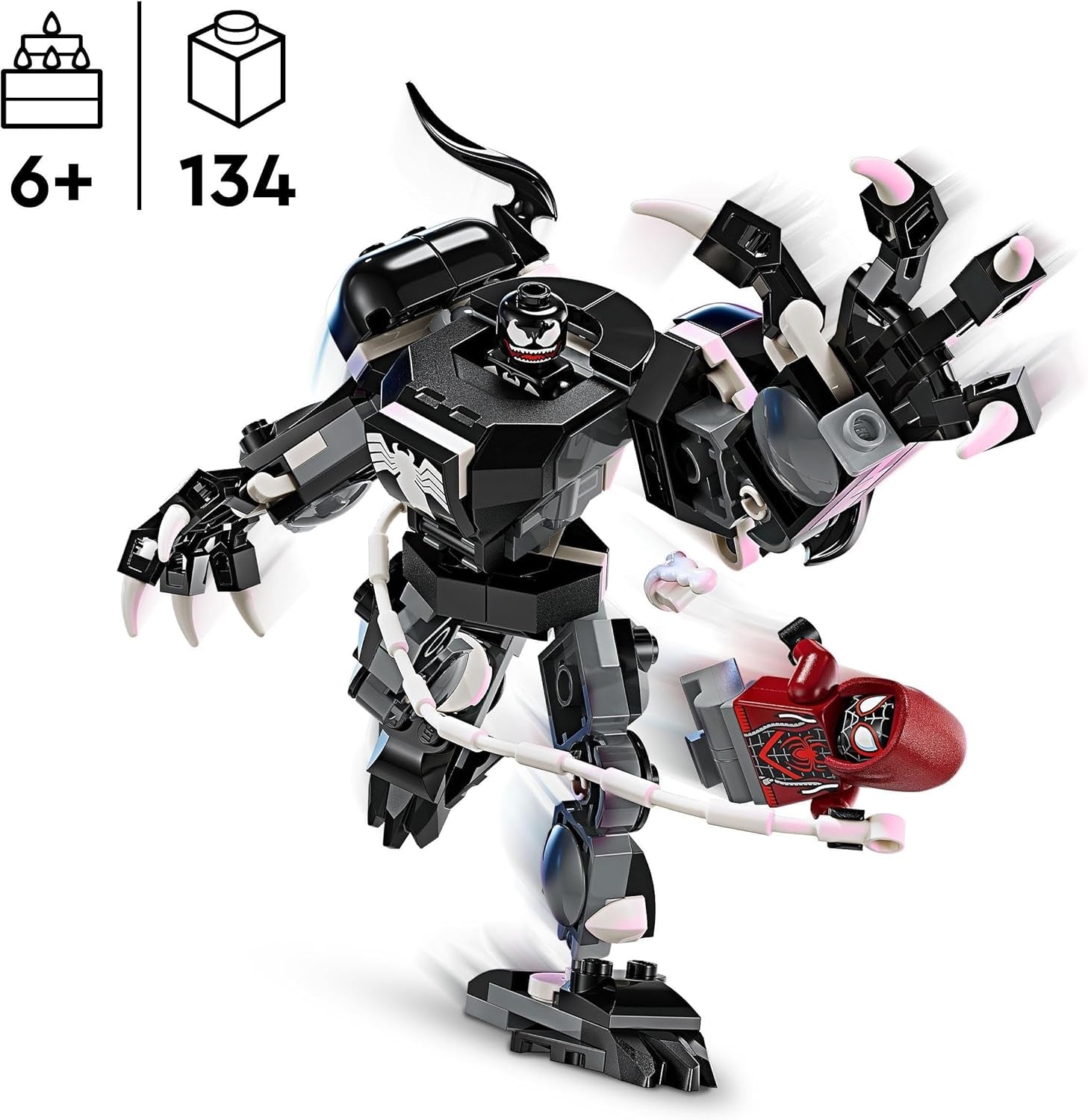LEGO Marvel Venom Mech contre. Miles Morales Figurines mobiles pour enfants Spider-Man Set avec mini figurines Superhero Duel Jouet Cadeau pour garçons et filles de 6 ans 76276 Jeux de construction Besuche den LEGO-Store