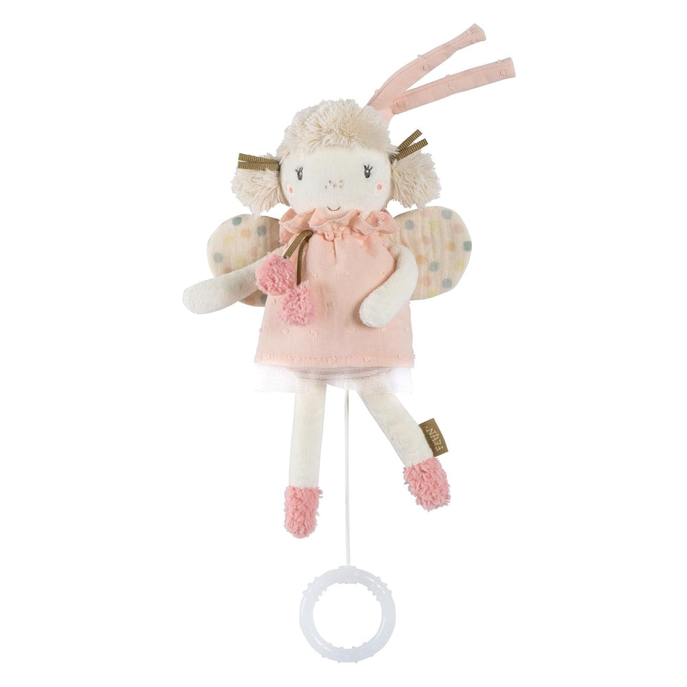 Fehn mini music box fairy - jucărie de pluș și ajutor pentru somn: cutie muzicală cu vânt cu melodia moale "Lacul lebedelor" liniștește în orice situație - pentru bebeluși și copii mici de la 0+ luni Jucarii Bebe Naty Shop Zână