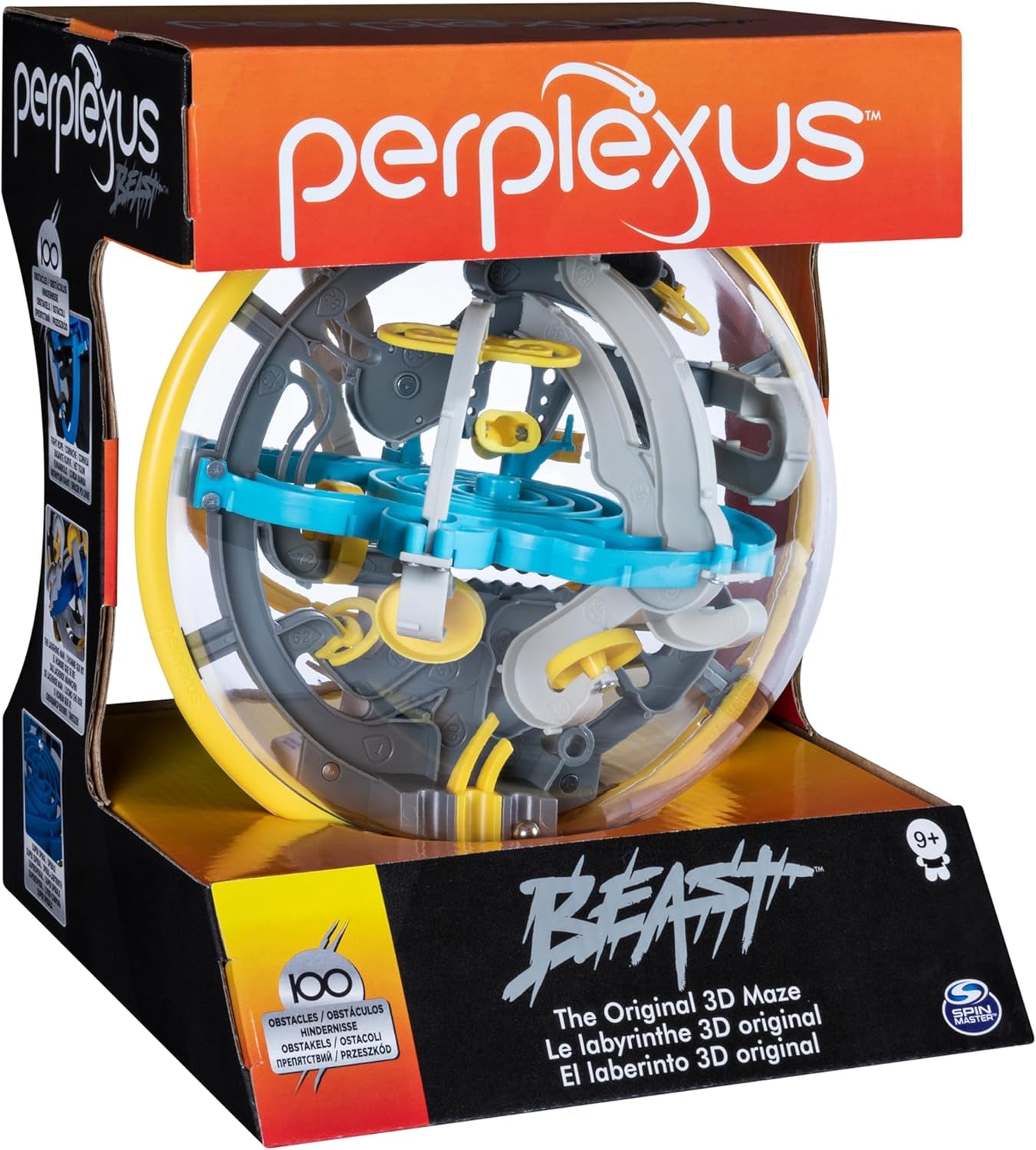 Spin Master Games - Perplexus Beast Labyrinthe à billes 3D avec 100 obstacles, jeu de patience pour enfants de 9 ans et plus et adultes