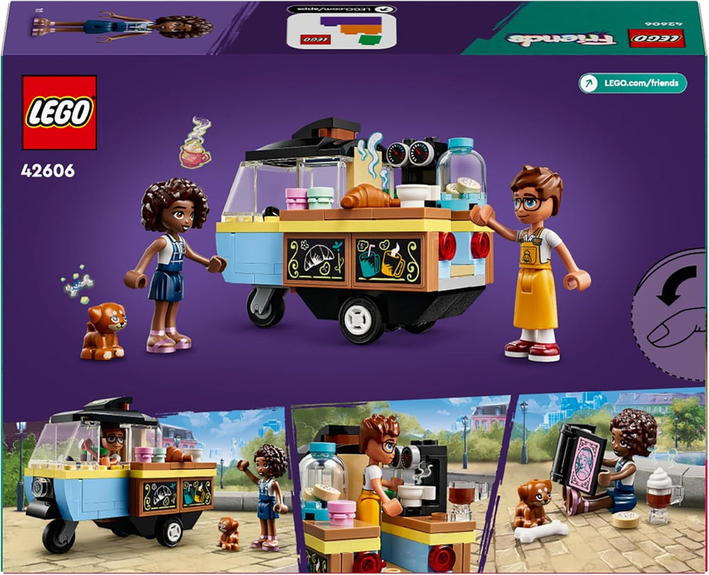 LEGO Friends Rolling Café Petit jouet de pâtisserie pour enfants, cadeau pour filles et garçons de 6 ans, jouet éducatif avec Aliya, Jules et Aira le chien 42606 Jeux de construction Beuche den LEGO-Store