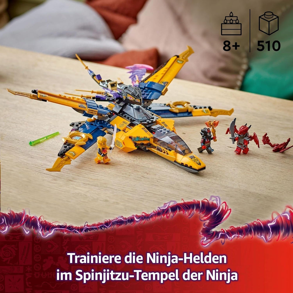 Le Super Storm Flyer LEGO NINJAGO de Ras et Arin - Jouet avec drone, tireurs, lames et moteurs - Incl. 3 figurines de jeu de rôle Ninja - jeu de construction pour garçons et filles à partir de 8 ans 71833 Jeux de construction Besuche den LEGO-Store