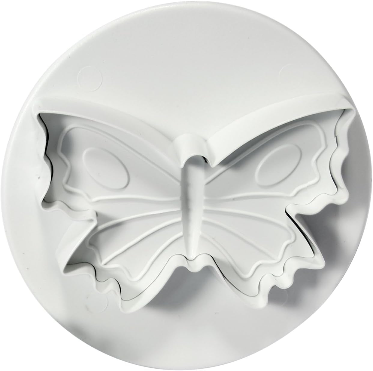 BU910 Emporte-pièce à gaufrer papillon, petit, moyen et grand format, plastique, blanc, 9 x 2 x 9 cm, 1 unité