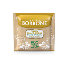 Caffè Borbone Kompostierbare Kaffeepads, Gold-Kaffeemischung - 100 tampons - Compatible avec les tampons en papier ESE System 44 mm