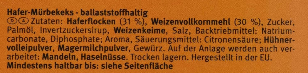 Brandt Hobbits Crunchy - Paquet de 2 - Boîte de restauration de 60 paquets - Biscuits à grains entiers à l'avoine à haute teneur en fibres (60 x 22,8 g)