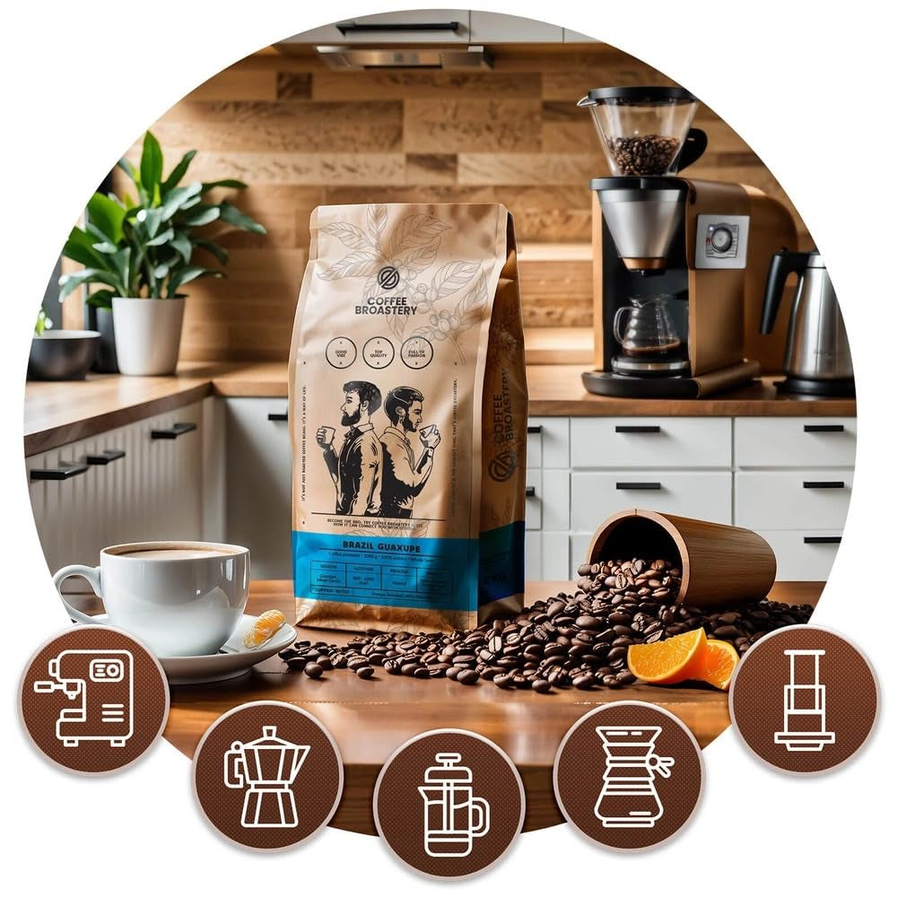 Coffret de café en grains 3x1kg 3000g | Brésil Guaxupe | Brésil Mogiana | Brésil Cerrado | Brésil | Café spécial | Fraîchement frit